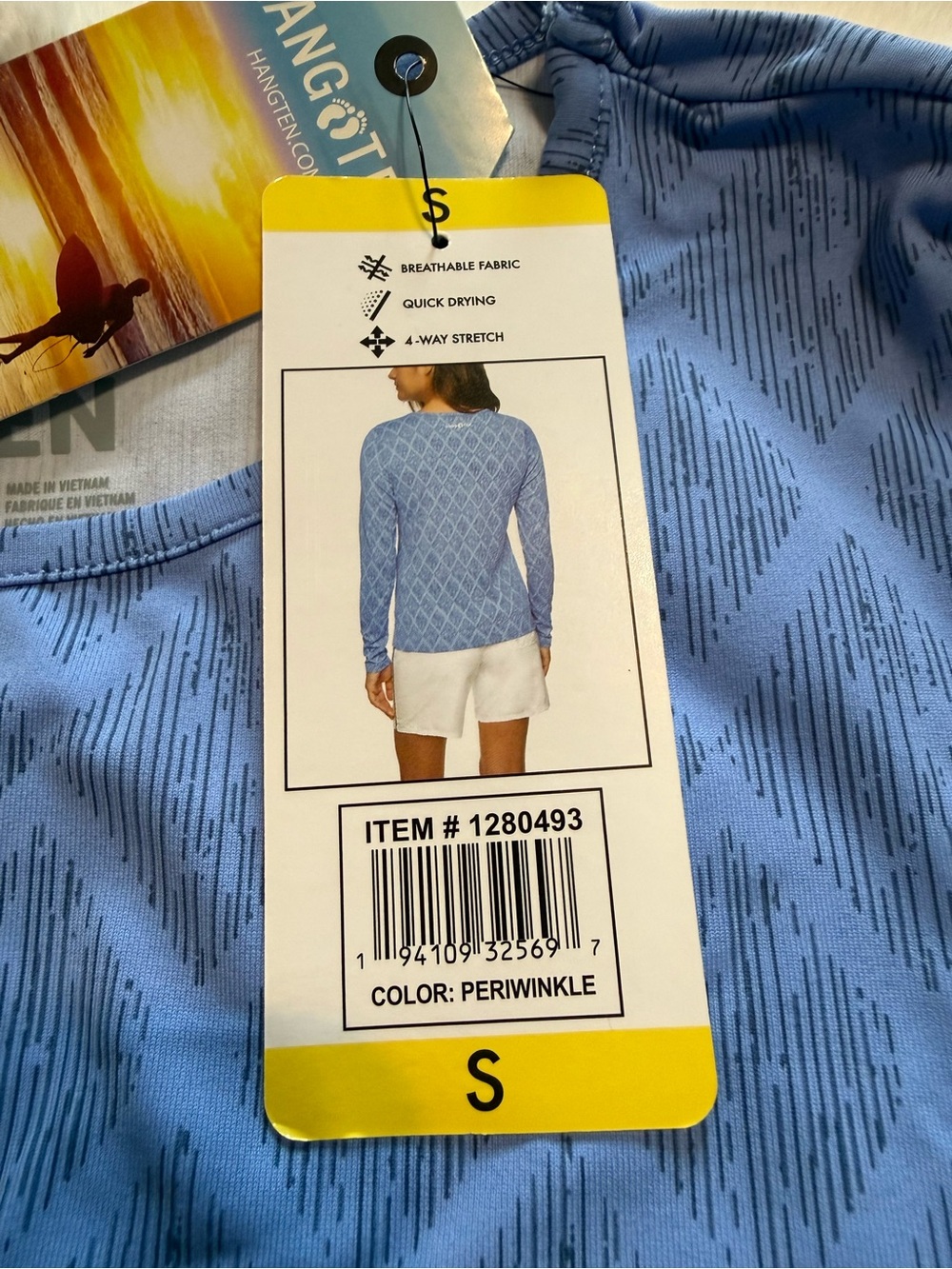 NWT Hang Ten Women’s Blue Long-Sleeve Top - Picture 6 of 7